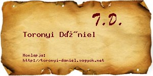 Toronyi Dániel névjegykártya